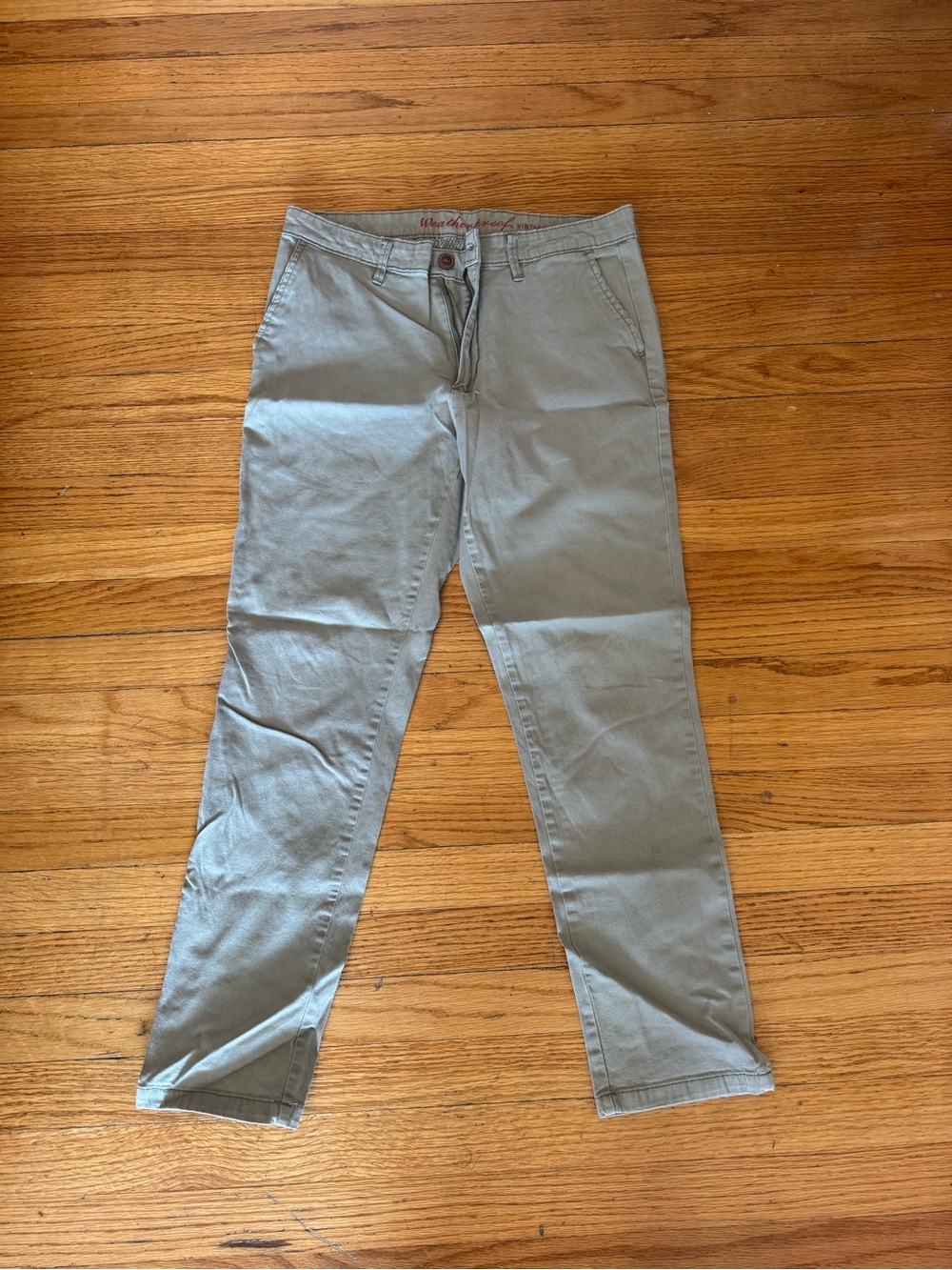 Men’s Weatherproof Vintage Green Chino Pants